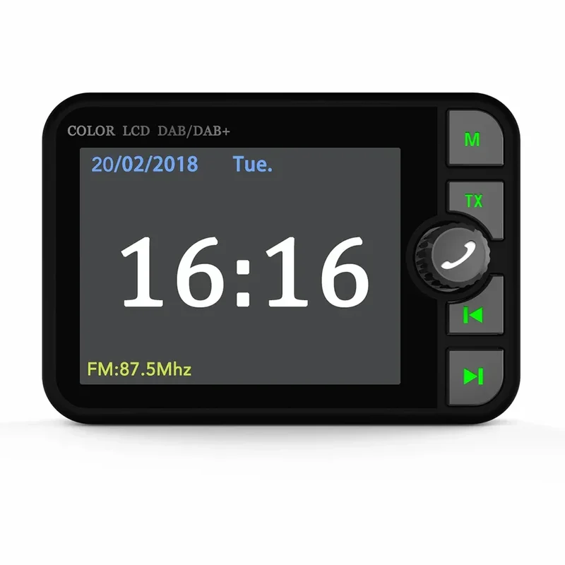 Stereo Digital Signal Broadcast Adapter DAB+ Receiver Digital Broadcast Bluetooth-compatible 5.0 Music Player Hands-free for Car