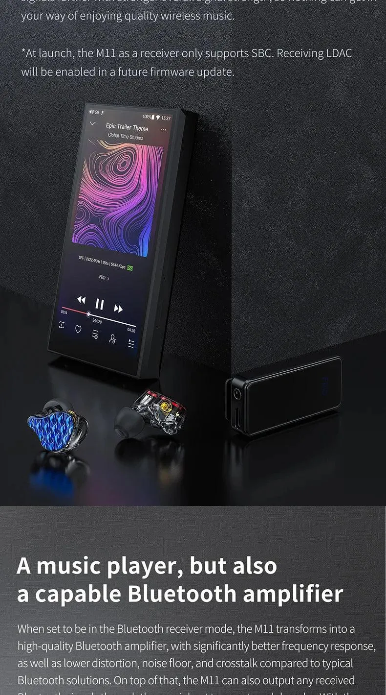Zycbeautiful for fiiO M11 HIFI Music MP3 Player with Balanced Output/Support WIFI/Air Play/Spotify