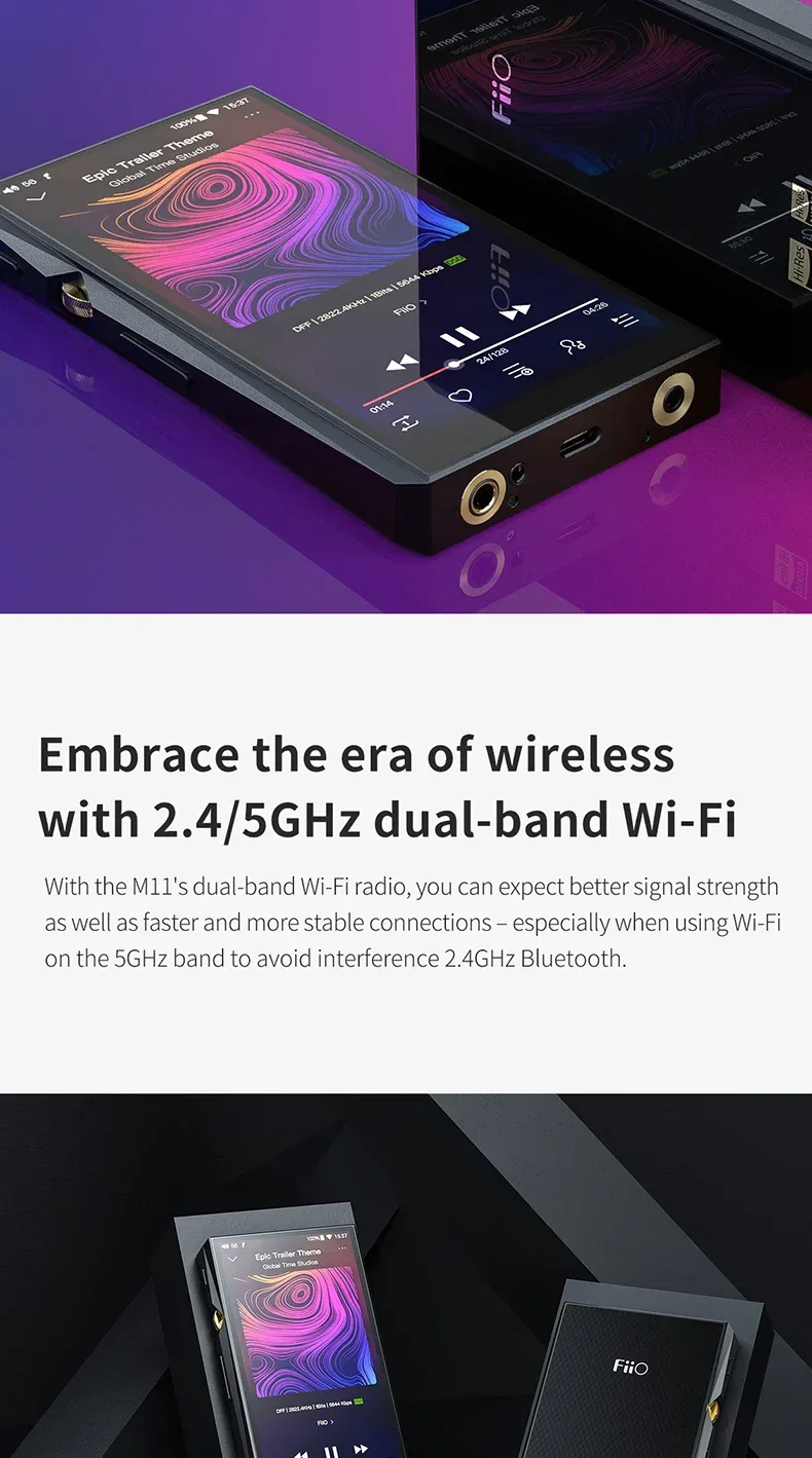 Zycbeautiful for fiiO M11 HIFI Music MP3 Player with Balanced Output/Support WIFI/Air Play/Spotify