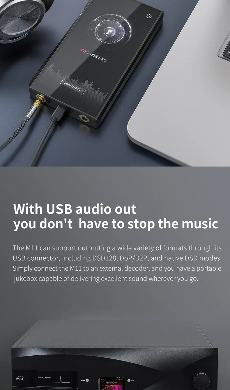 Zycbeautiful for fiiO M11 HIFI Music MP3 Player with Balanced Output/Support WIFI/Air Play/Spotify