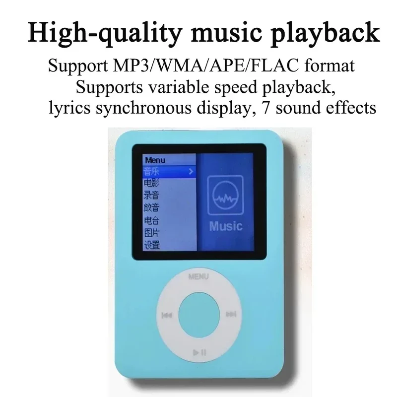 4/8GB Portable Mini MP3/MP4 Player Touch Key Walkman with Video Radio Classic HiFi Music Player Sound Can Be Played Externally