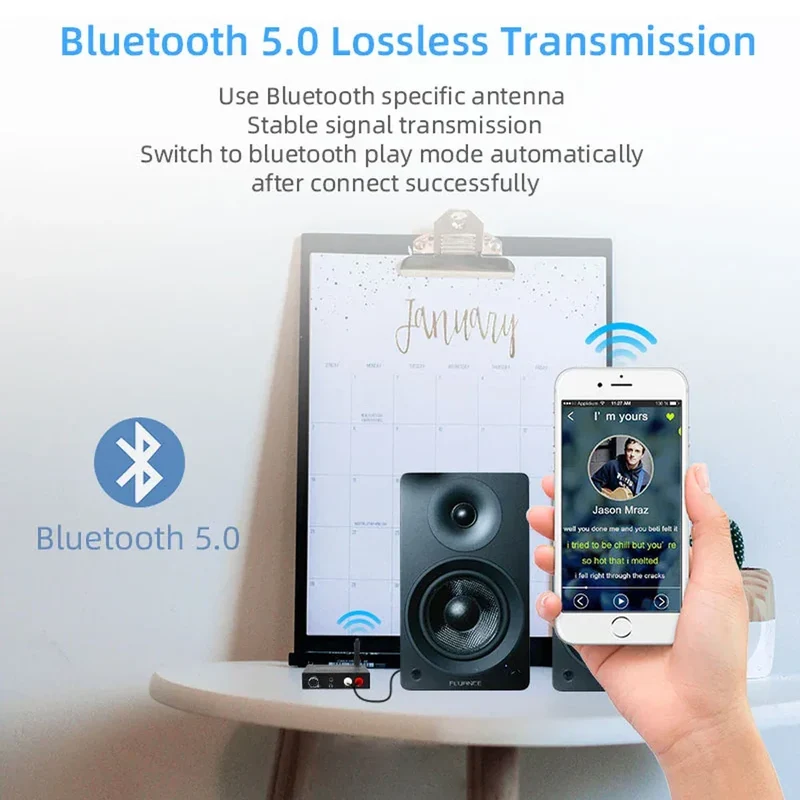 DAC Digital to analog audio converter RCA R/L and 3.5mm out with Bluetooth receiver volume control RCA Amplifier for PS4 TV