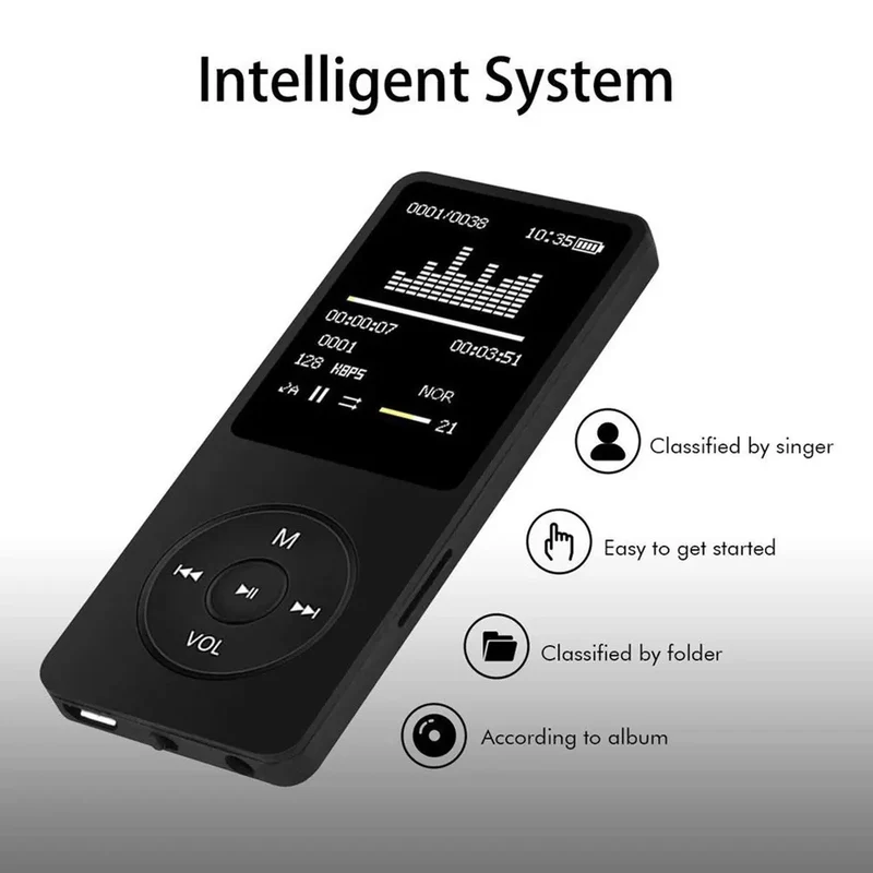 Portable MP3 Player With LCD Screen Built-in Microphone FM Radio Video Hifi MP4 Player Movies E-books Music Players Dropshipping