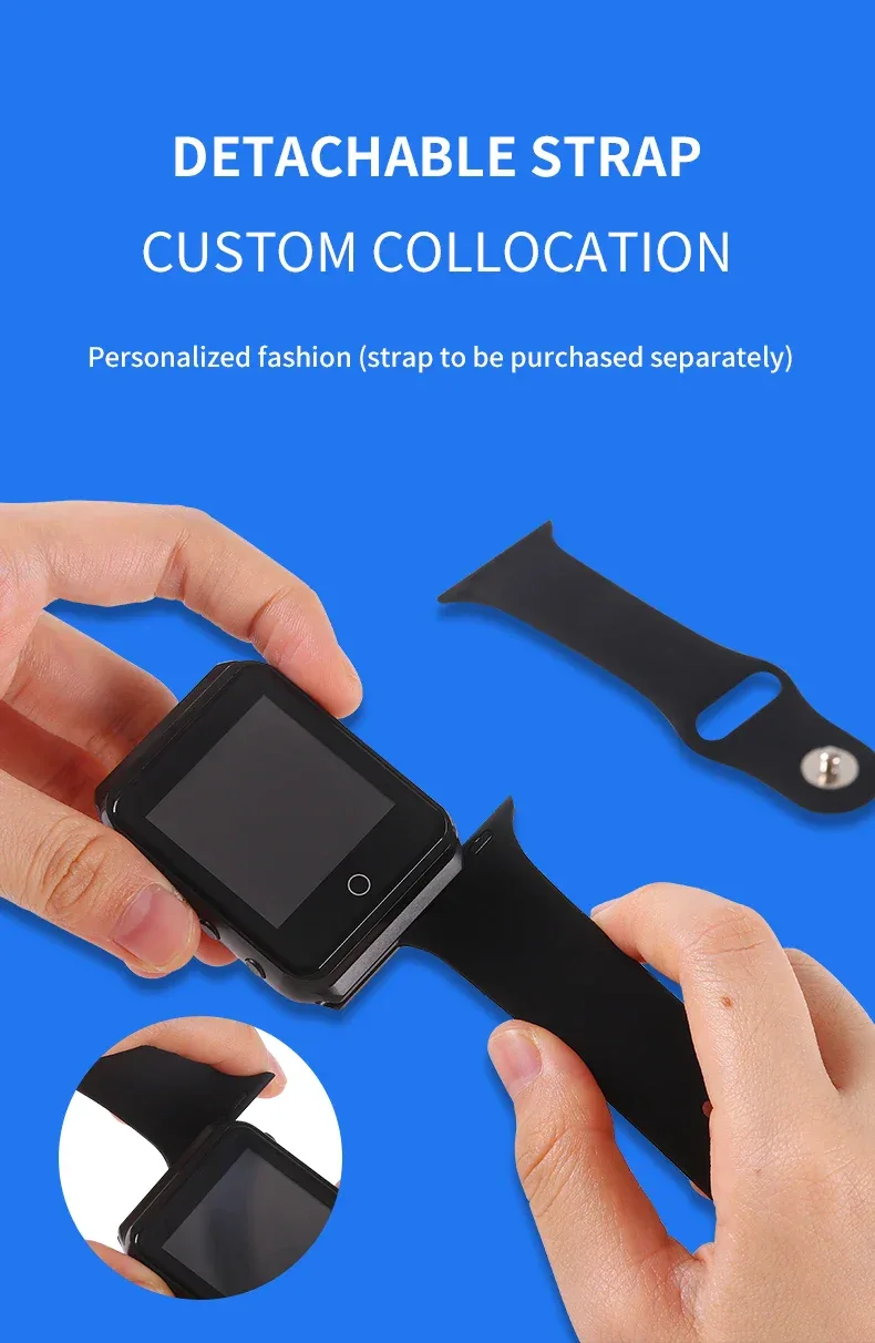 Metal Bluetooth watch MP3 music player HiFi audio quality Bluetooth 5.0 support TF card FM FM/e-book/pedometer wristband MP4