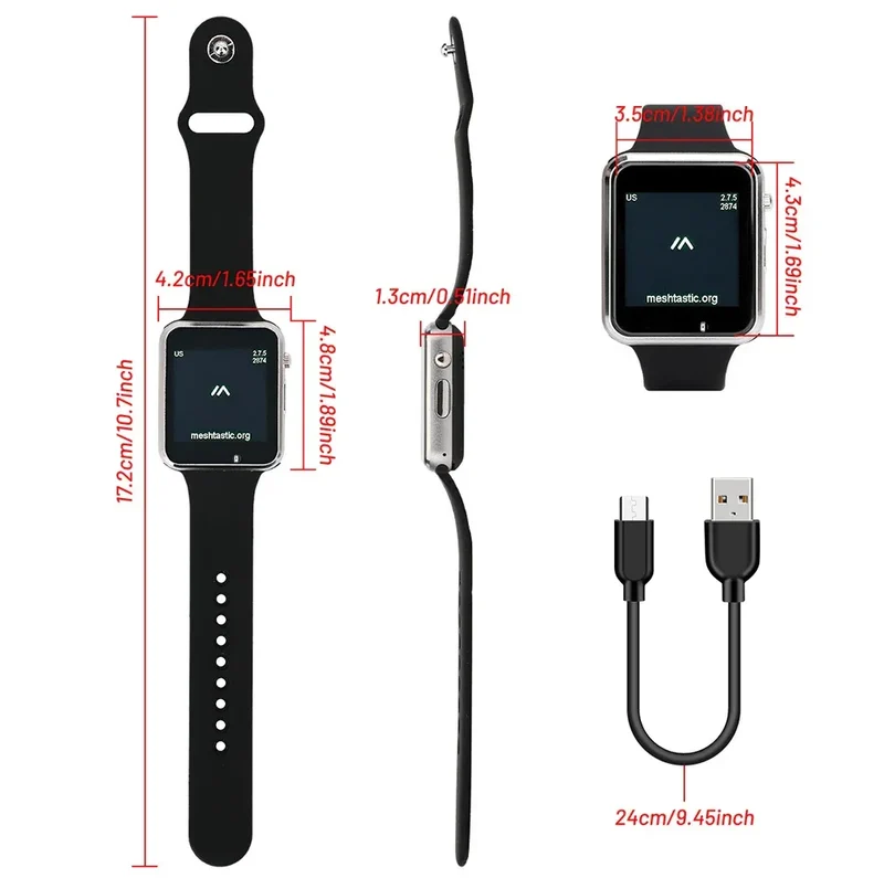 LILYGO T Watch S3 Lora Meshtastic Tracker ESP32-S3 WIFI Bluetooth LoRa Repeater IoT BMA423 Sensor with Mic Speaker Program