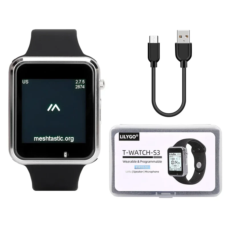 LILYGO T Watch S3 Lora Meshtastic Tracker ESP32-S3 WIFI Bluetooth LoRa Repeater IoT BMA423 Sensor with Mic Speaker Program