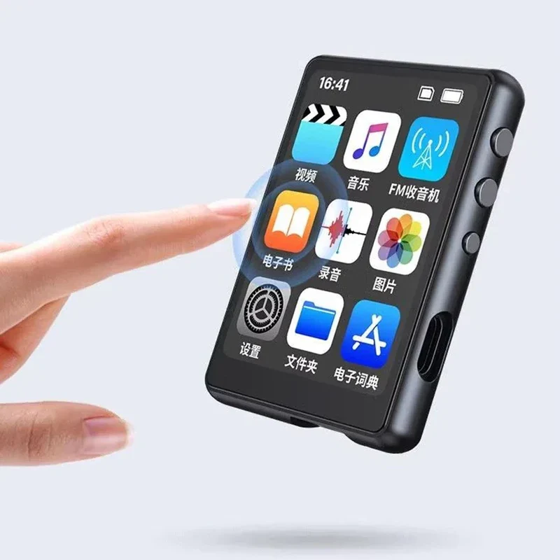 MP3 MP4 Player Lossless Music Player Full Touch Screen Bluetooth-Compatible HiFi MP4 Walkman with Speaker FM/E-book/Recorder