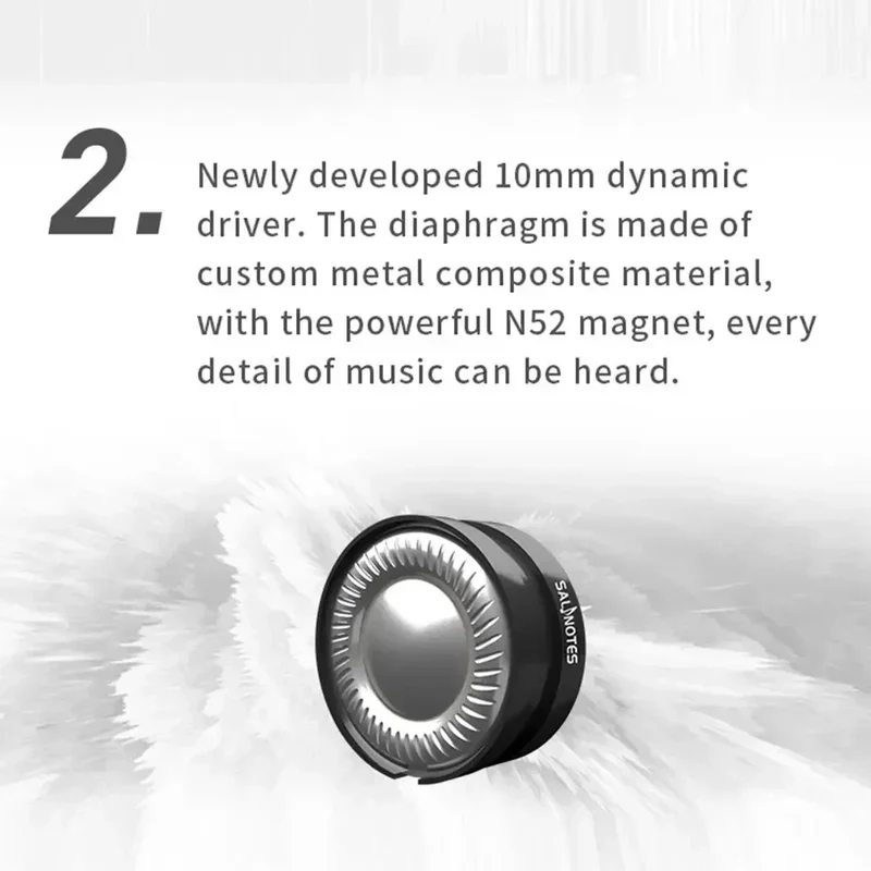 7Hz Salnotes Zero HiFi in Ear Earphone Metal Composite Diaphragm IEMs 10mm Dynamic Driver N52 Magnet Timeless Dioko