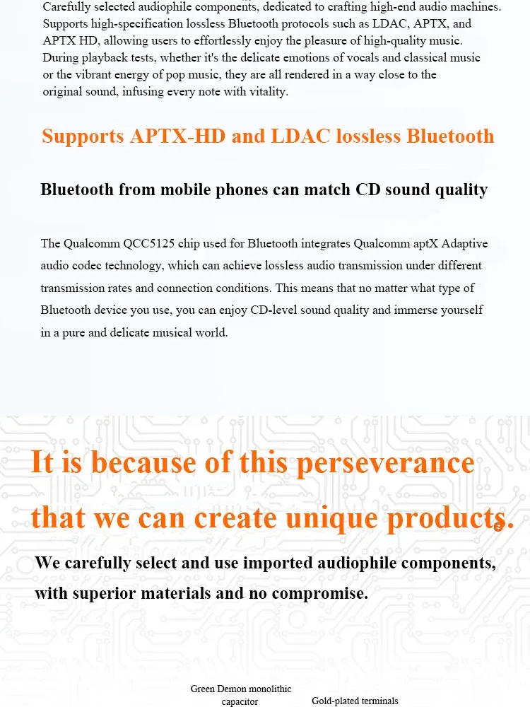HiFi Lossless Bluetooth Decoder Audio Receiver QCC5125 Dual 9038Q2M DAC 24BIT 96KHz Lossless Decoding External USB Sound Card