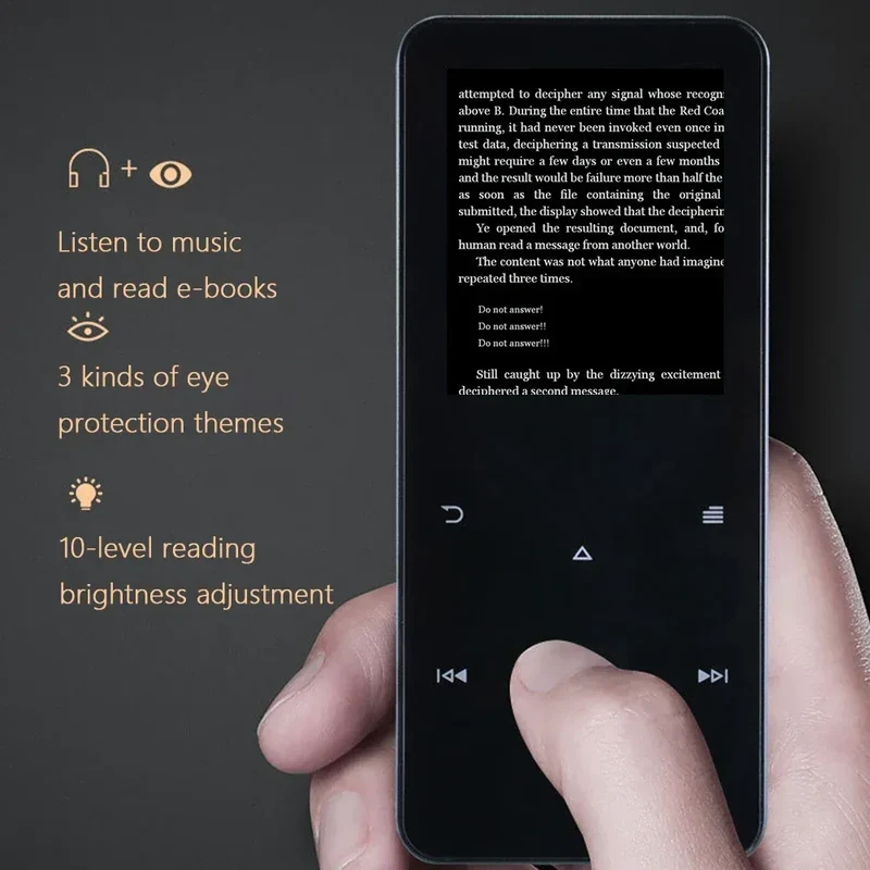 Mini 1.8 inch Metal Touch MP3 MP4 Music Player Bluetooth 5.0 Hifi Player Walkman Radio Video Play with 8/32GB Card E-book