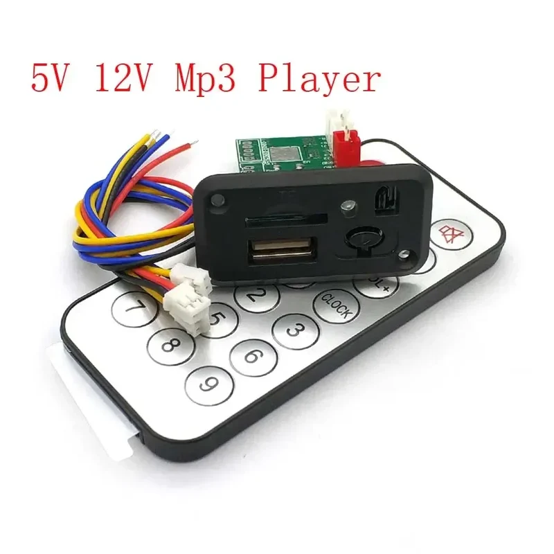 Mini 5V MP3 Decoder Board 3W*2 Decoding Module MP3 WAV U Disk TF Card USB Amplifier Speaker Audio Board with Remote Control Wire