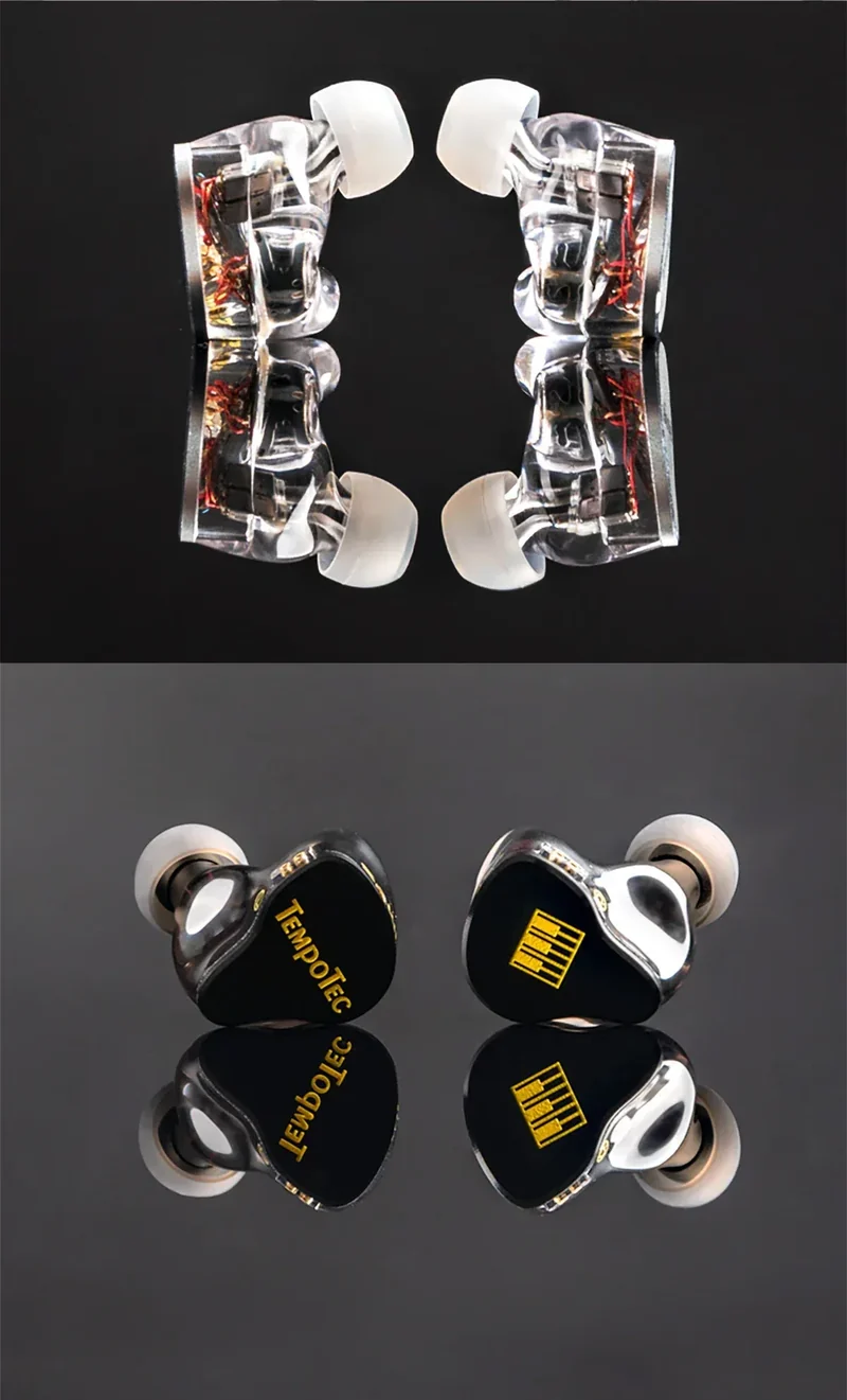 TempoTec IM01 Flathead 4.4mm earphones, IM05 3.5mm cable-detachable,0.78mm pin HiFi in-ear earphones 1DD+4BA
