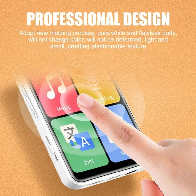 2024 New Portable MP4 MP3 Player Bluetooth 5.0 Clip Mini Walkman Student Full Touch Screen Sport Lossless HIFI Music FM Radio