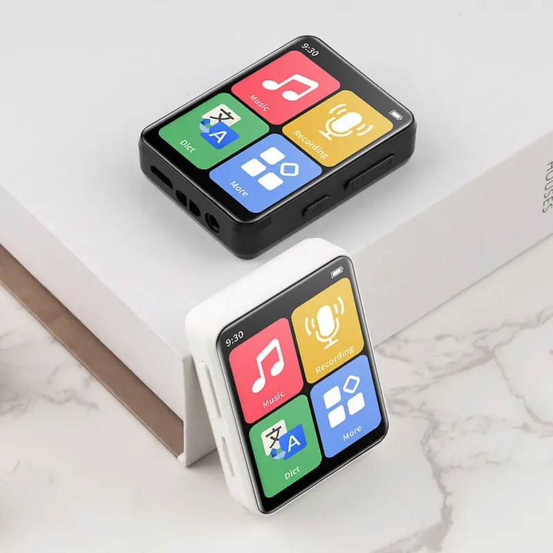 2024 New Portable MP4 MP3 Player Bluetooth 5.0 Clip Mini Walkman Student Full Touch Screen Sport Lossless HIFI Music FM Radio