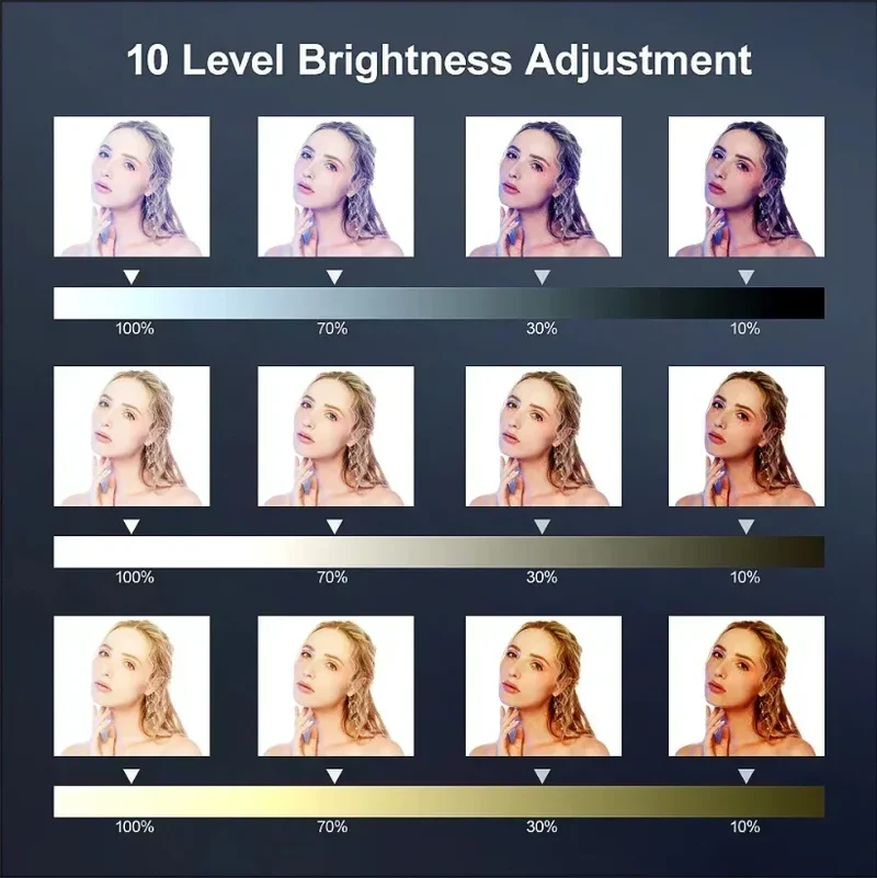 10" 26cm LED Selfie Ring Light Photography Video Light RingLight Phone Stand Tripod Fill Light Dimmable Lamp Trepied Streaming