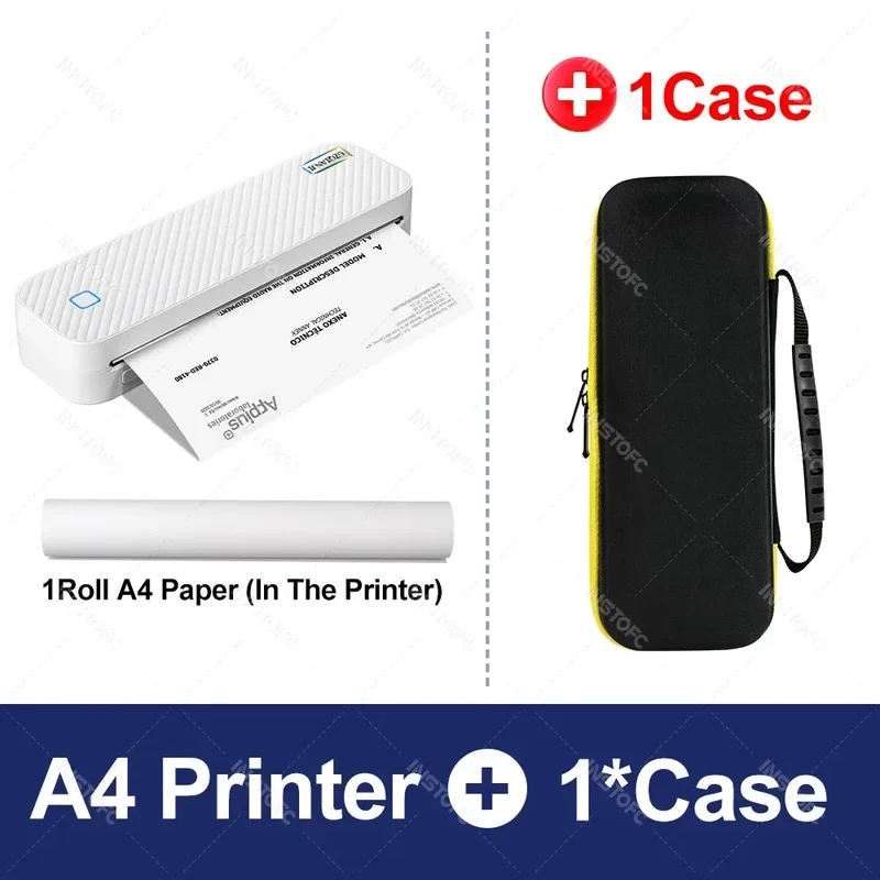 Wireless Mini A4 Thermal Printer Inkless Portable Bluetooth Mobile Phone Photo Document Printer For Office/Work/Home Use