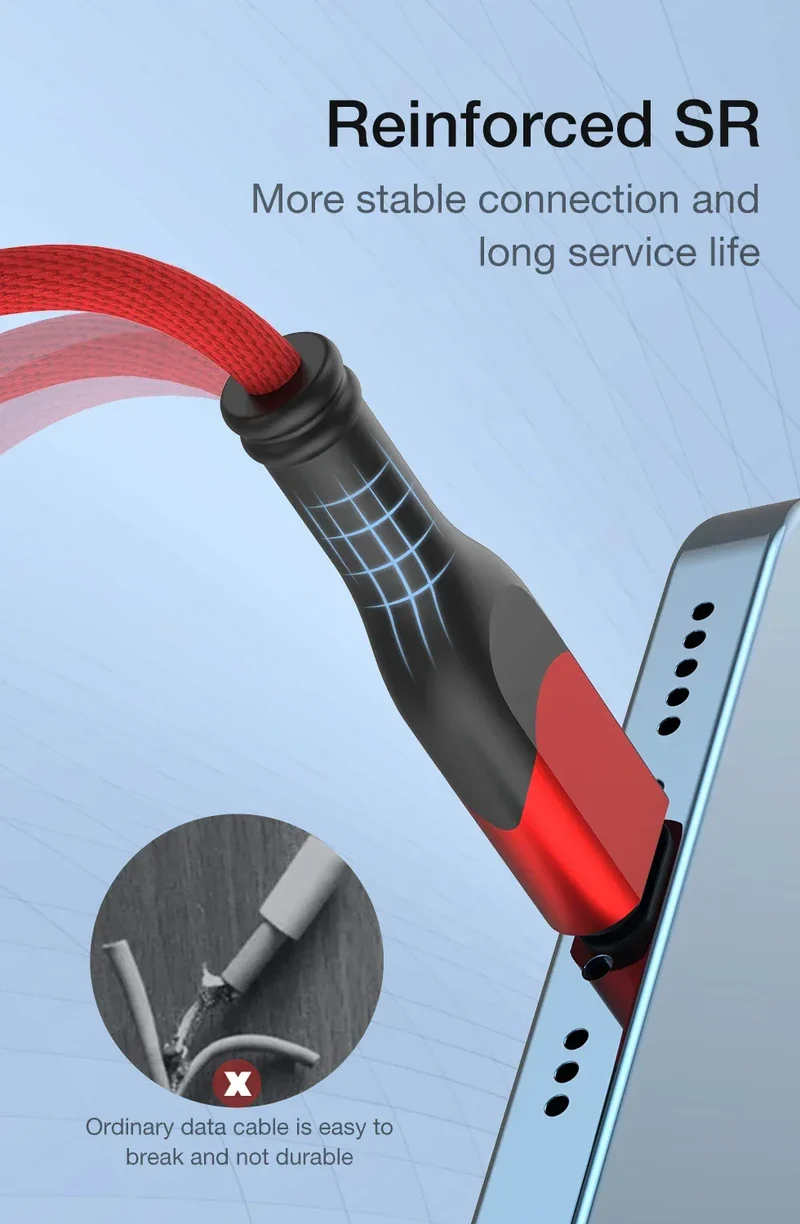 PD 27W Fast Charge Cable For iPhone 14 13 12 11 Pro Max X 6 7 8 Plus SE iPad USB Type C To Lighting Data Charger USBC Wire 2M 3M