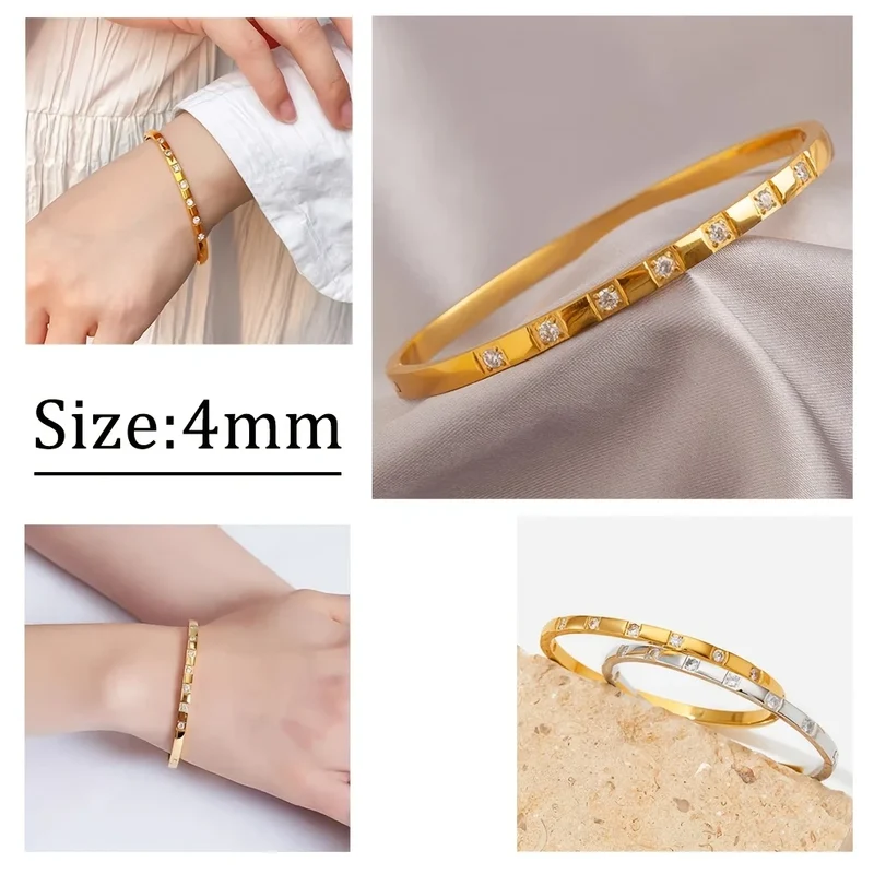 A Must-Have Versatile Classic Bracelet for Women, Featuring an Embedded Design with a Sleek And Easy Style