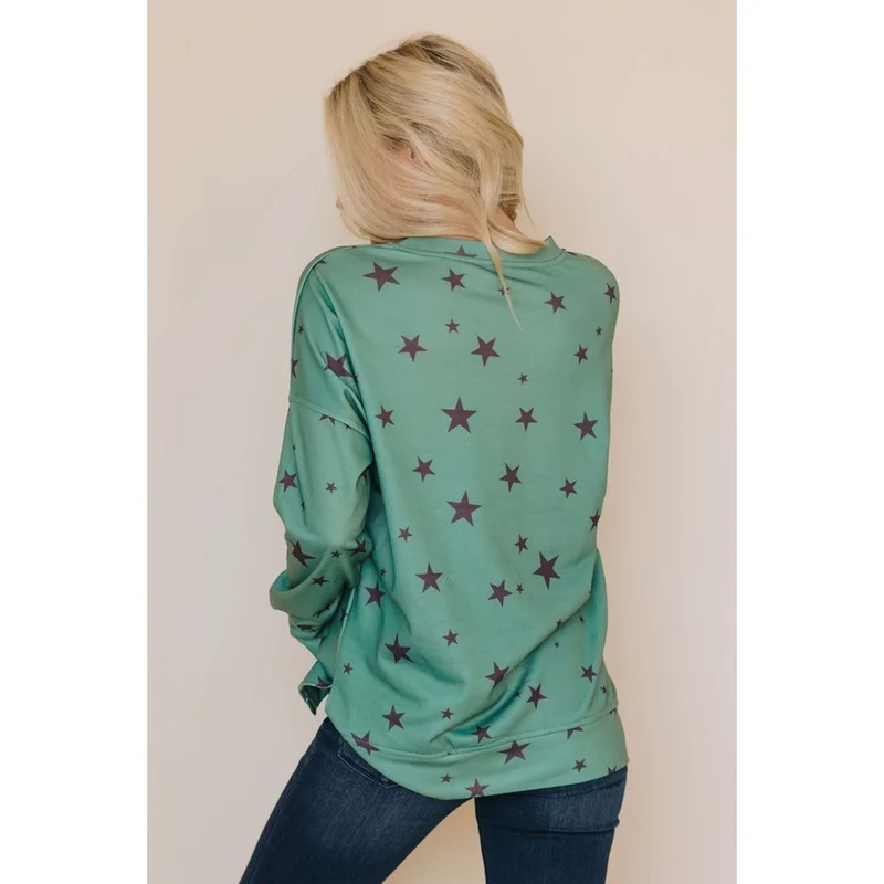 TD Dazzled Star Top for Women Elegant Blouses & Shirts