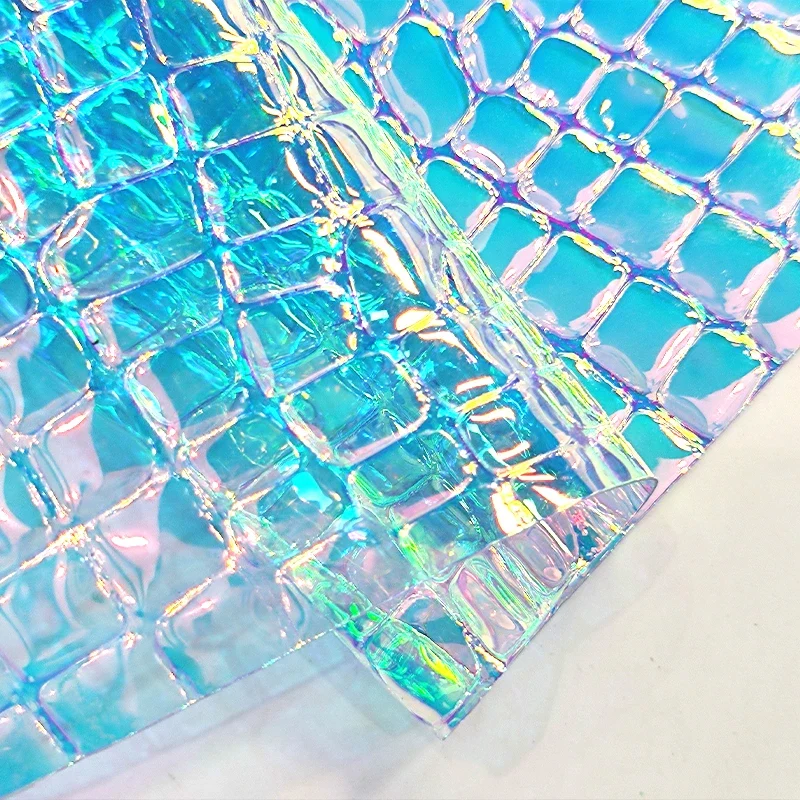 30cmx135cm Roll Holographic Stone Embossed Pattern Faux Leather Leatherette Fabric Synthetic Leather for Making Bag Shoes Craft