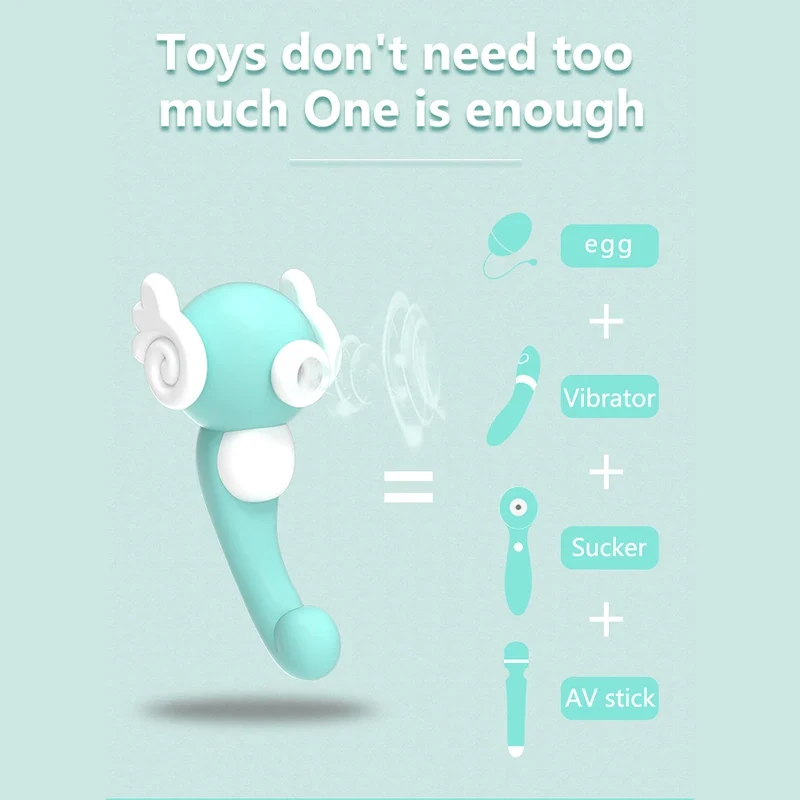 Cute Seahorse Vibrator for Women Clitoral Sucking & Vibration Toy Small Portable Design with Powerful Motor in US Stock