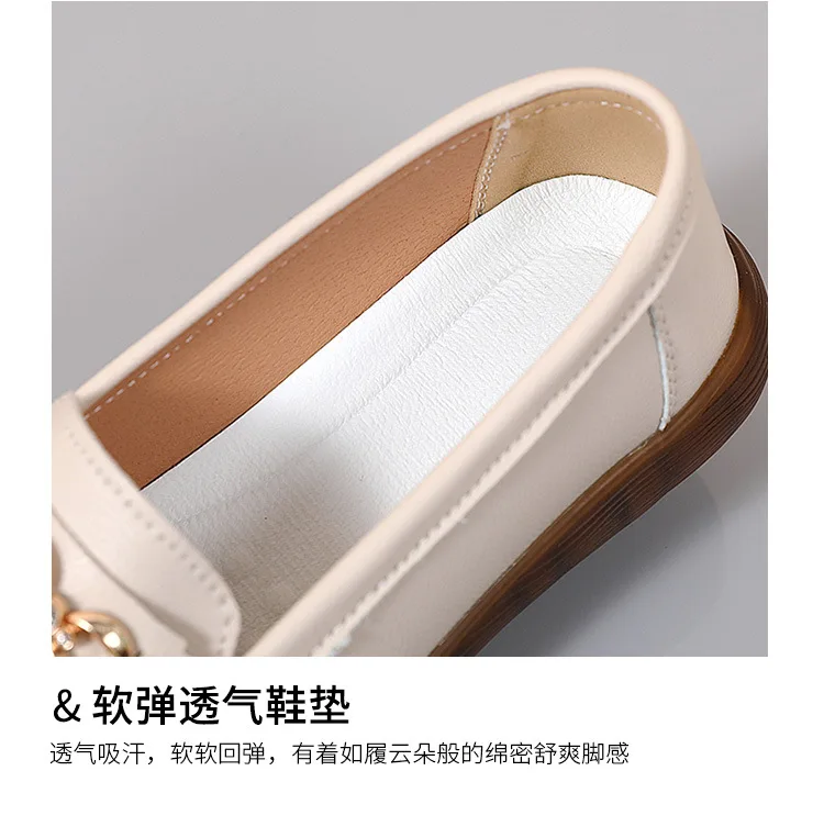 Autumn New Style Shallow Mouth Flat Shoes for Women Slip-on Flats Versatile Soft-Soled Comfortable Shallow Women's Shoes