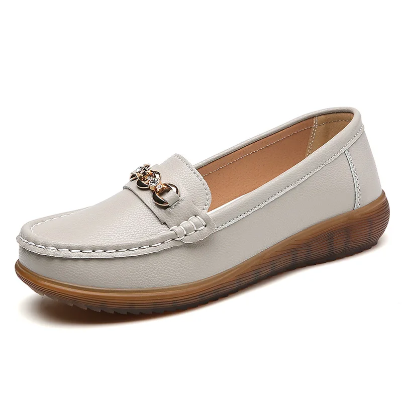 Autumn New Style Shallow Mouth Flat Shoes for Women Slip-on Flats Versatile Soft-Soled Comfortable Shallow Women's Shoes
