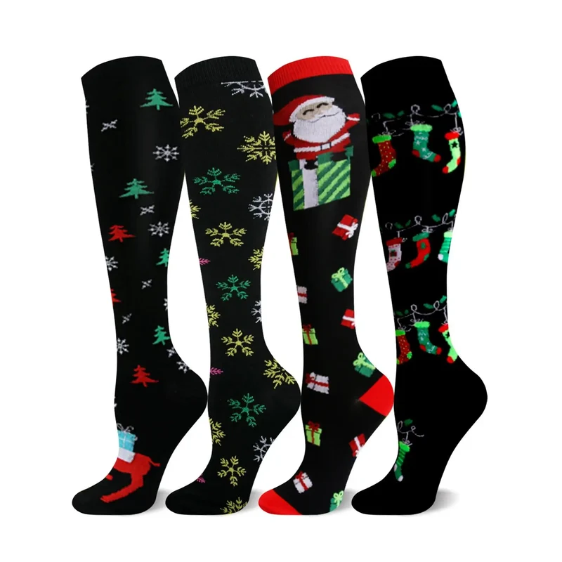 Best Support Compression Socks for Women & Men 4 Pairs for Medical Circulation Running Travel Made in China