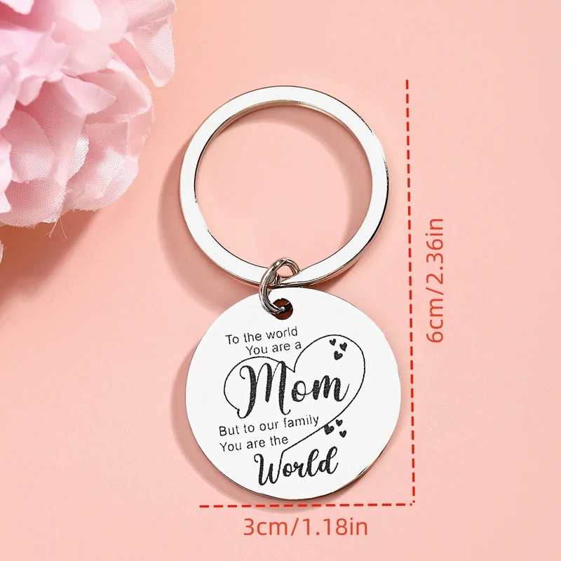 1Pc Valentine's Day Gift for Mom Mother's Day Gift Mom Keychain for Mom's Birthday Gift Unique Mom's Birthday Gift
