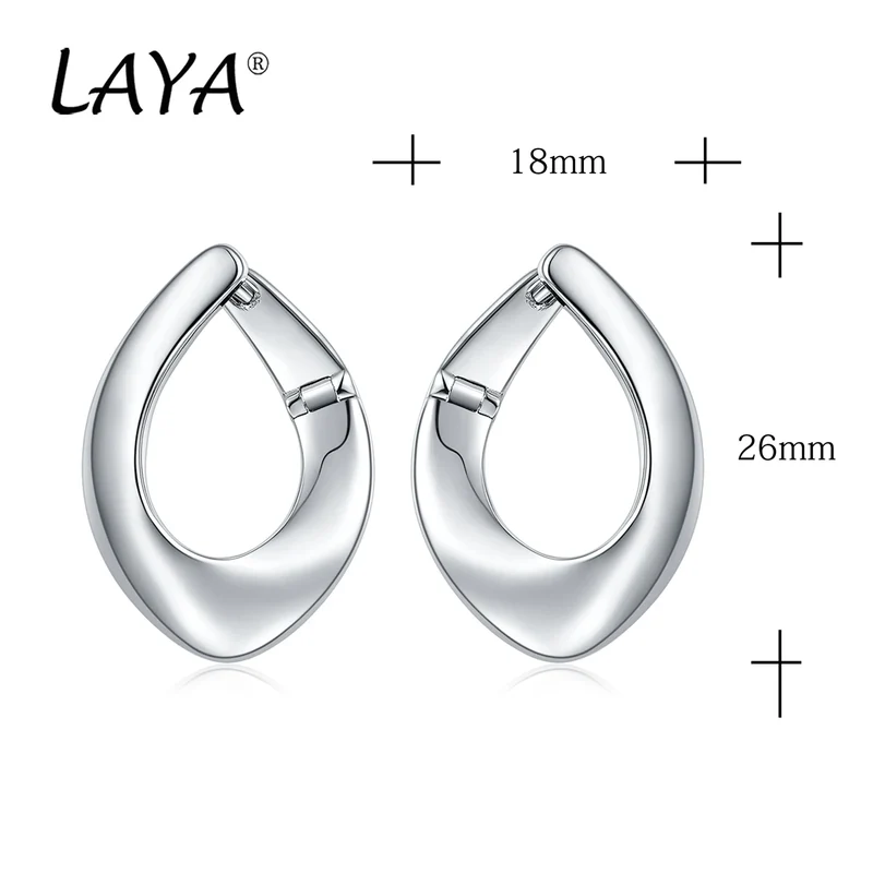 LAYA Drop Earrings For Women Mother's Day Oval Shape Personalized Design 925 Sterling Silver Original Luxury Jewelry 2022 Trend