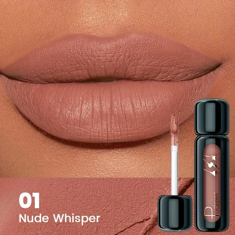 1pc Matte Velvet Lip Gloss, Highly Saturated Liquid Lip Mud, Non-Stick Long Lasting, All Skin Tones Compatible,Mother's Day Gift