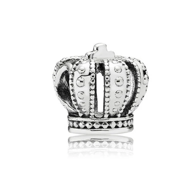 The New 925 Sterling Silver Charm Mother's Day Queen Crown Gift Box Fits Women Jewelry With Original Bracelet Accessories