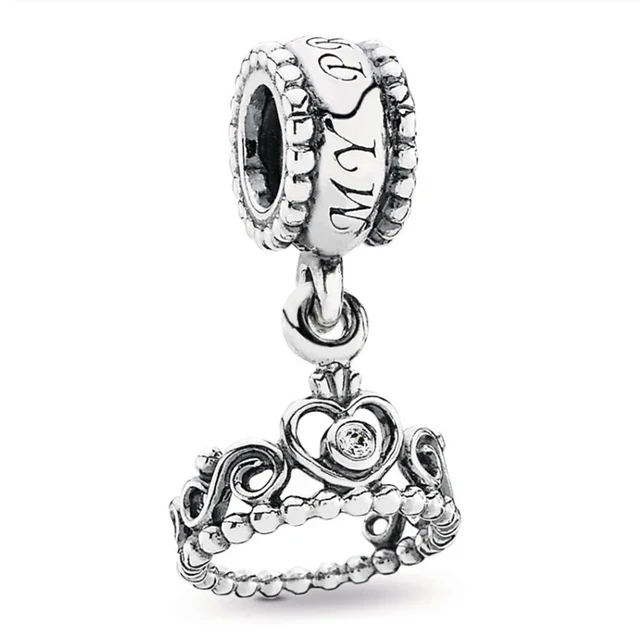 The New 925 Sterling Silver Charm Mother's Day Queen Crown Gift Box Fits Women Jewelry With Original Bracelet Accessories