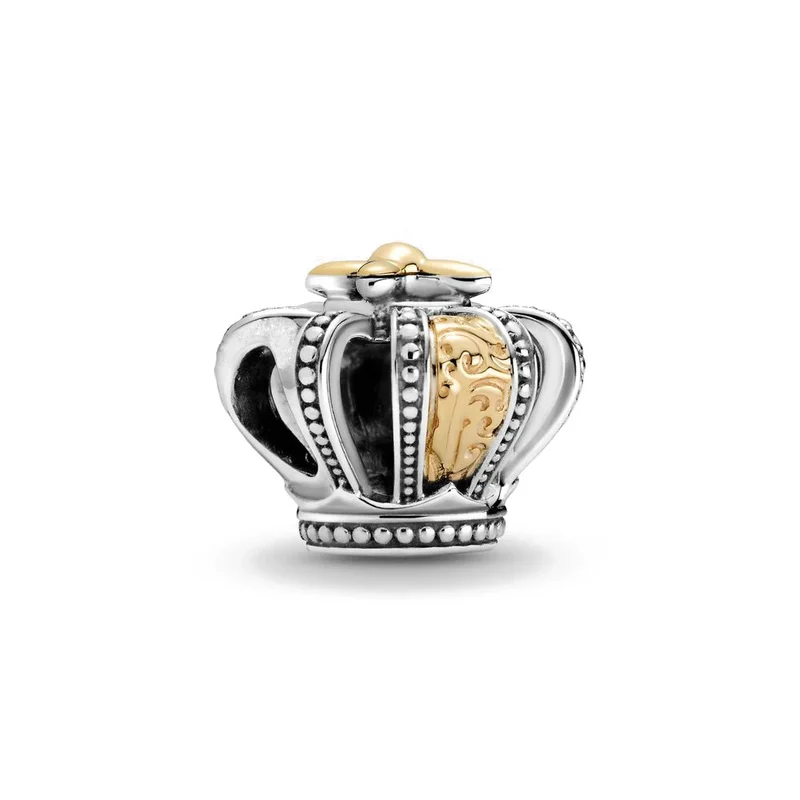 The New 925 Sterling Silver Charm Mother's Day Queen Crown Gift Box Fits Women Jewelry With Original Bracelet Accessories