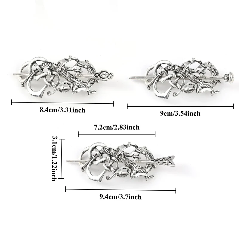 Viking Retro Dragon Hairpin Celtic Knot Hairpin Scandinavian Norwegian Style Hair Accessories Party Accessories Valentine's Day Mother's Day Birthday Gift