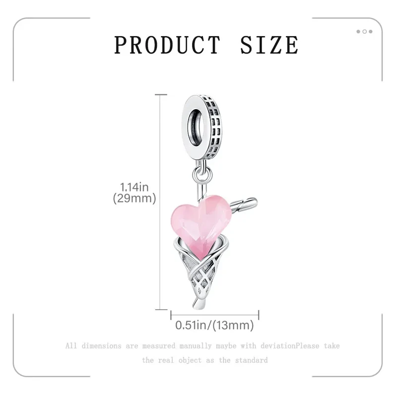 Elegant Mother's Day gifts For mom Ballet Pendant Fit Original Bracelet Diy Jewelry Fine Perfect Heart Rainbow Charm Daily Wear