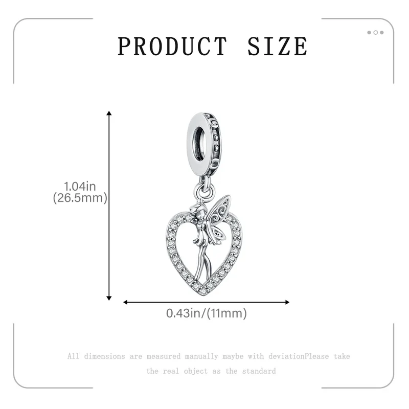 Elegant Mother's Day gifts For mom Ballet Pendant Fit Original Bracelet Diy Jewelry Fine Perfect Heart Rainbow Charm Daily Wear