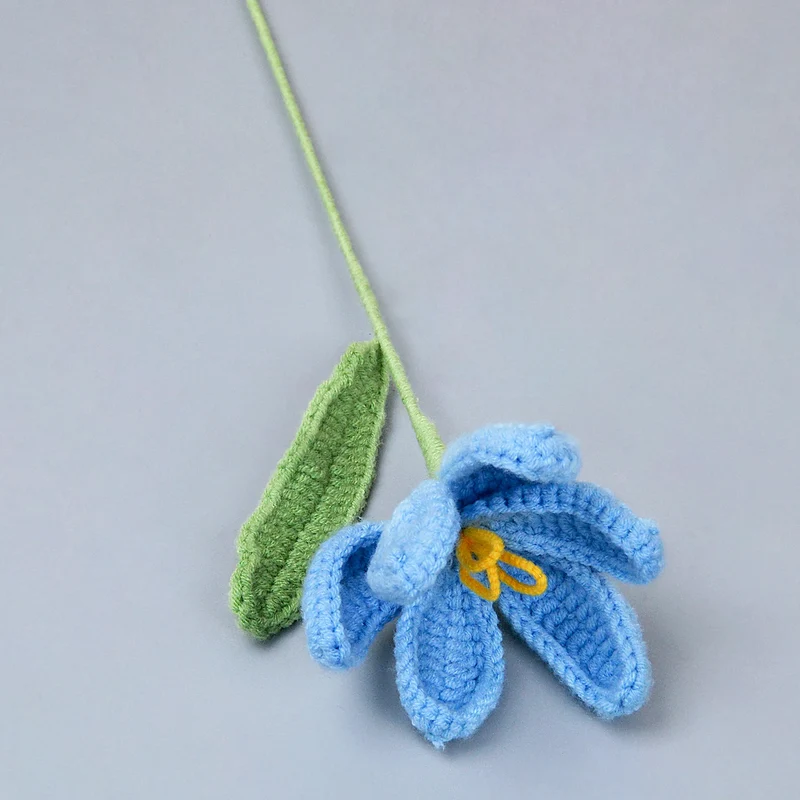 1pc Crocheted Tulip Bouquet, Knitted Tulip Flower Bouquet for DIY Valentine's Day, Christmas, Mother's Day, Father's Day Decro