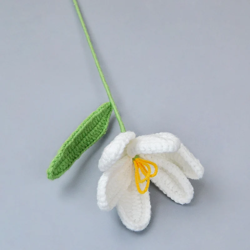 1pc Crocheted Tulip Bouquet, Knitted Tulip Flower Bouquet for DIY Valentine's Day, Christmas, Mother's Day, Father's Day Decro
