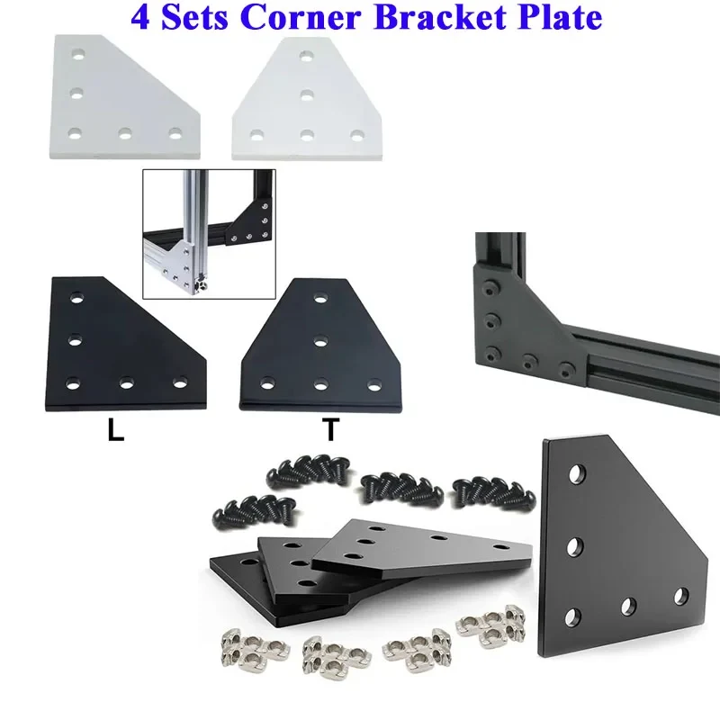 1PC BLACK 4040 4040 T Slot European Standard Anodized Aluminum Profile Extrusion 100-1000mm Linear Rail for CNC 3D Printer