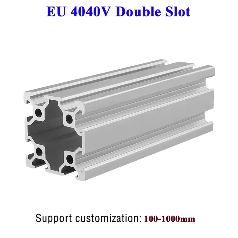 1PC BLACK 4040 4040 T Slot European Standard Anodized Aluminum Profile Extrusion 100-1000mm Linear Rail for CNC 3D Printer