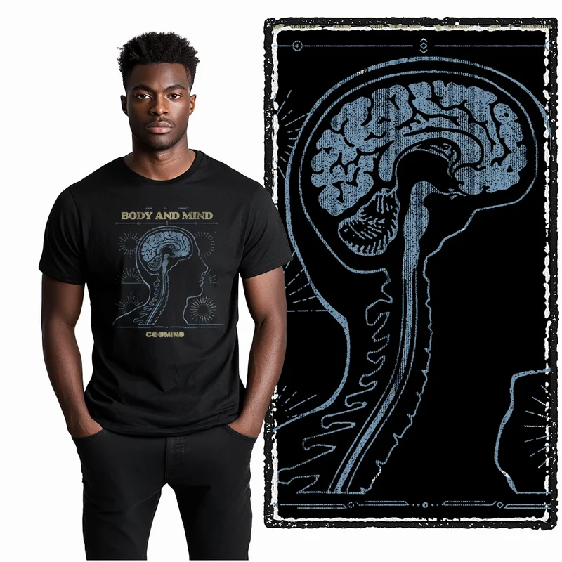 Coolmind U4 Streetwear Cool Print Exclusive Graphic T shirt fo men 100% Cotton Big Size vintage BLACK men's novelty tee shirt