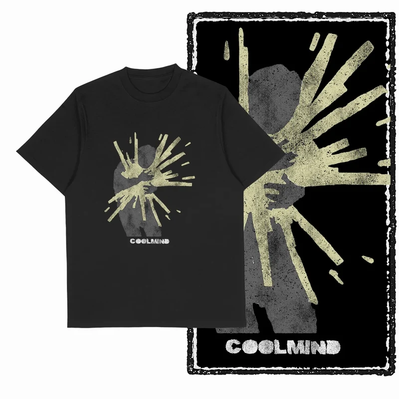 Coolmind U4 Streetwear Cool Print Exclusive Graphic T shirt fo men 100% Cotton Big Size vintage BLACK men's novelty tee shirt