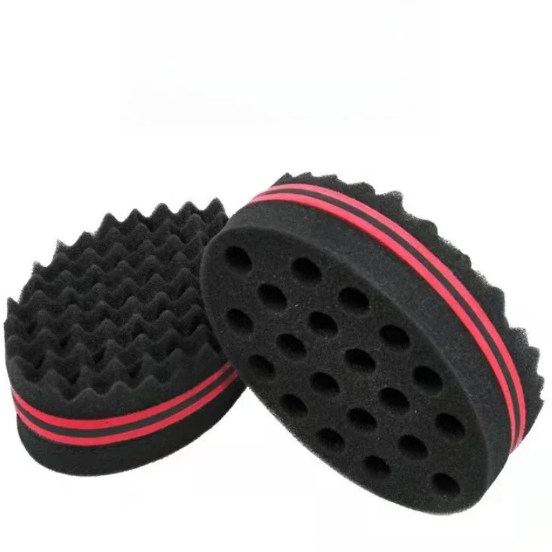 5pcs Oval Double-Side Magic Twist Hair Brush Sponge,Sponge Brush for Natural,afro Coil Wave Dread Sponge Brushes