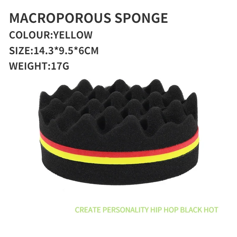 5pcs Oval Double-Side Magic Twist Hair Brush Sponge,Sponge Brush for Natural,afro Coil Wave Dread Sponge Brushes