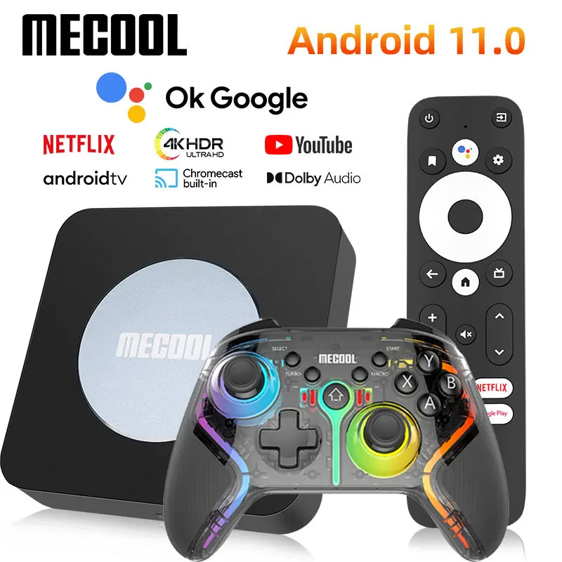 Mecool KM2/KM2 plus 4K Android TV Box Amlogic S905X4 2GB 16GB USB3.0 100M LAN 2.4G 5G WiFi doby atmos Audio TV BOX 2025 new