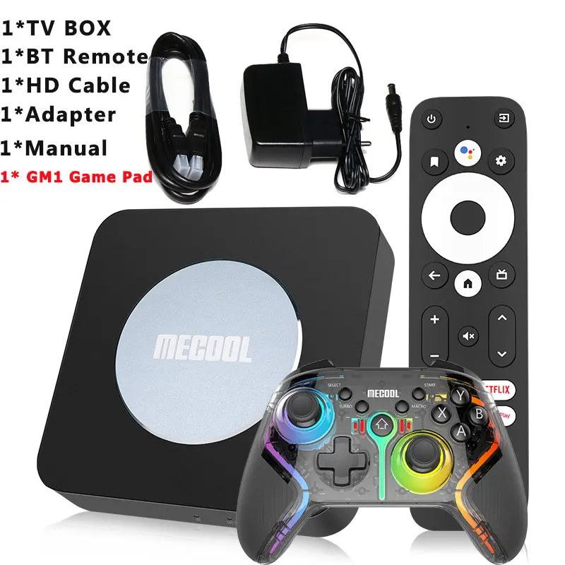 Mecool KM2/KM2 plus 4K Android TV Box Amlogic S905X4 2GB 16GB USB3.0 100M LAN 2.4G 5G WiFi doby atmos Audio TV BOX 2025 new