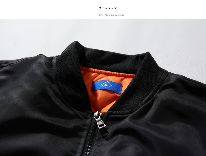 Bomber Jacket Men Women Spring Autumn Solid Pilot Jacket Military Flight Baseball Coat Male Fashion Army Green Windbreaker