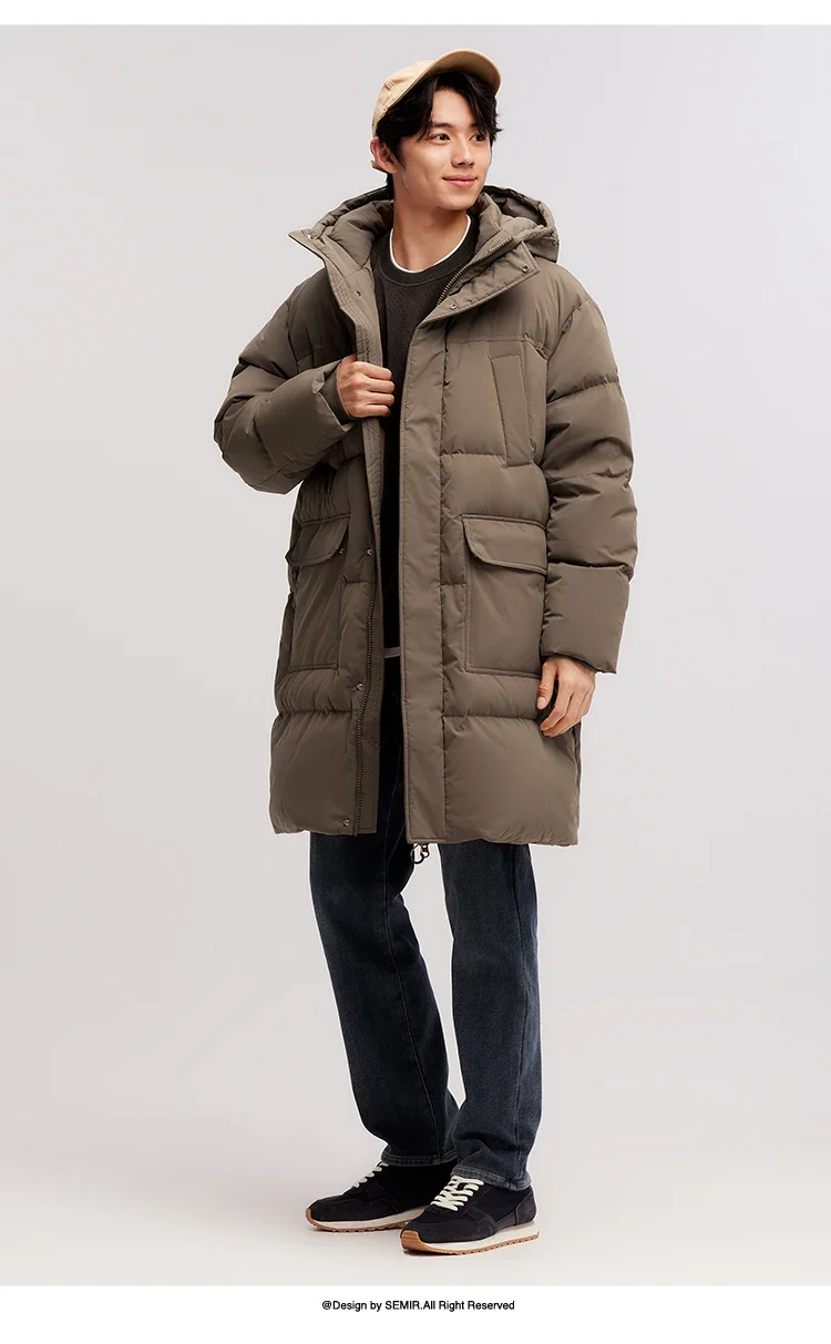Semir Down Jacket Men 2026 New Waterproof Thick Outerwear Long Length Winter Clothing Couple
