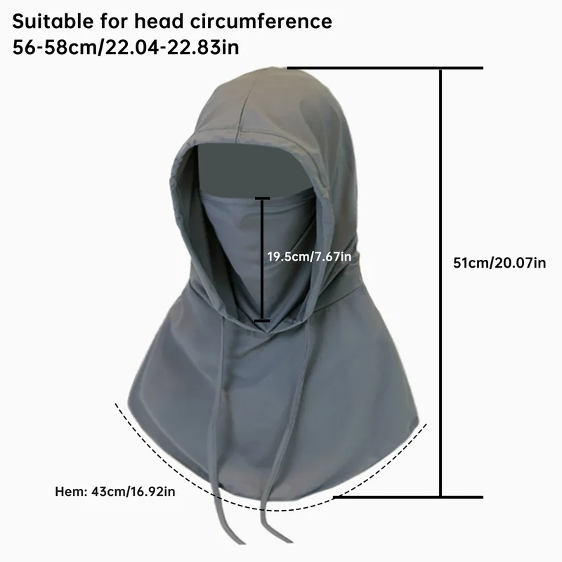 UV Protection Classic Cooling Balaclava Breathable Ice Silky Full Face Mask For Cycling Travel Outdoor Sports UPF50+ Balaclava